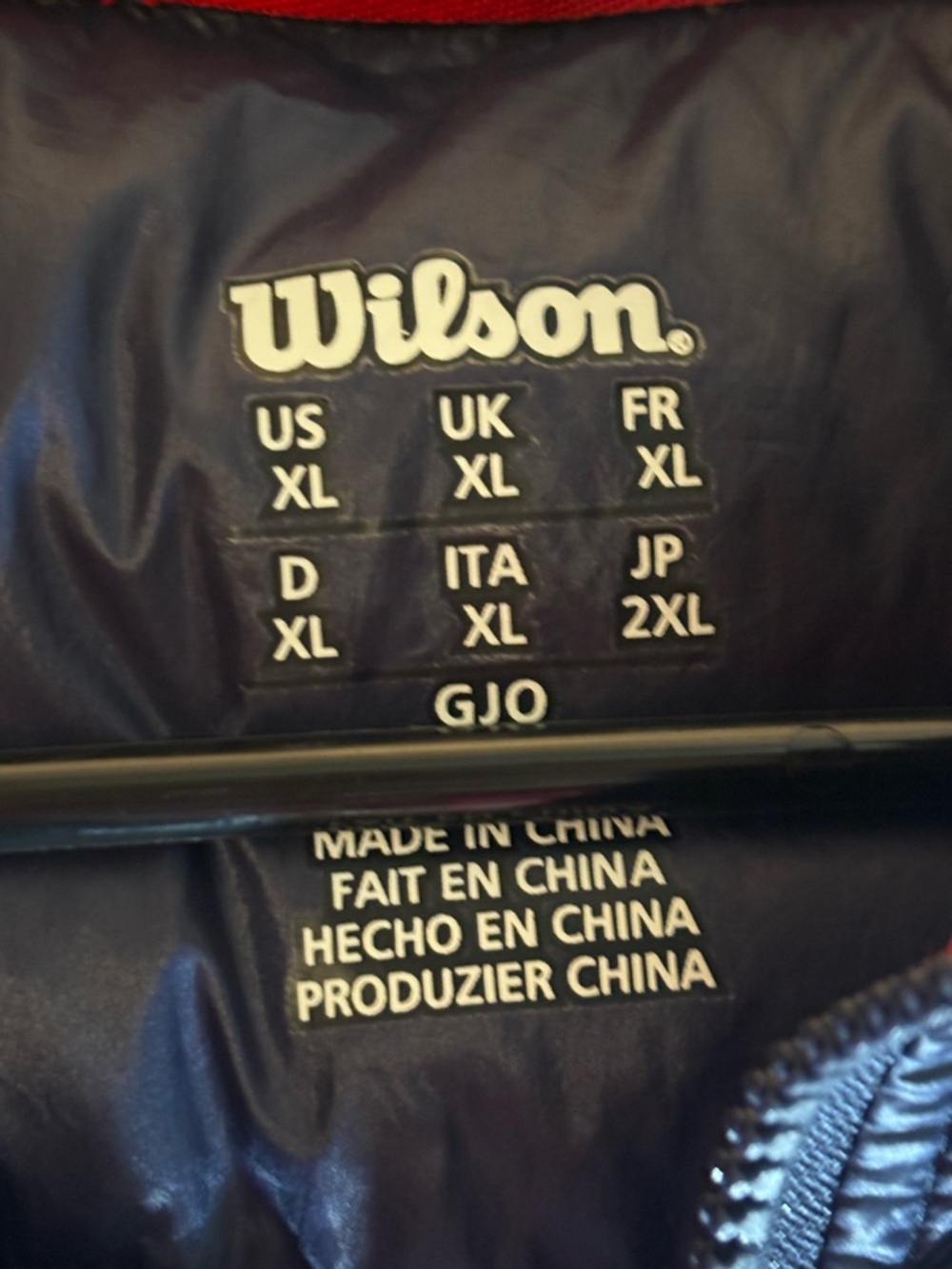 Wilson Navy Quilted Puffer Vest XL EUC - Picture 3 of 3